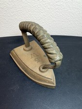 Vintage Heavy Cast Iron #5 Clothes Sad Iron Door Stop Old American picture