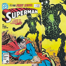 Superman #1 (DC 1987) 1st Appearance of the New Metallo (with postcard attached) picture