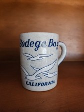 Vintage Bodega Bay California Seagull Coffee Mug Retro Coastal Ocean Beach 1980s picture