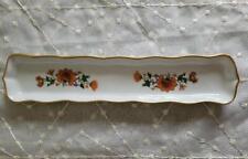Vintage ROCHARD LIMOGES FRANCE Pin Tray JEWELRY DISH Gold Trim FLORAL Dresser picture