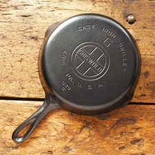 Vintage GRISWOLD Cast Iron SKILLET Frying Pan # 6 LARGE BLOCK LOGO - Ironspoon picture
