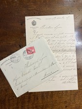 Alexandria of Egypt 1907, letter from Don Bosco Institute to Pres. Banco Roma. picture