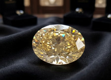 Brilliant 3 Ct Oval Yellow Lab Grown Loose Diamond VVS1 Clarity picture