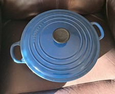 Blue Le Creuset 5-1/2 qt  Dutch Oven with Lid #26 picture