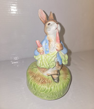 Schmid Peter Rabbit Beatrix Potter Ceramic Figurine Hand Painted 7in 1980s picture