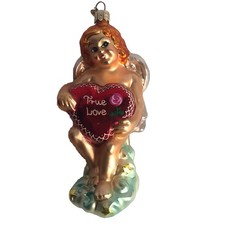 Vintage Radko Valentines Ornament Cupid Angel Heart True Love 1986-2003 Retired picture