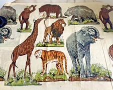 Antique Vintage DENNISON'S Crepe Paper WILD ANIMALS NOS WOW picture
