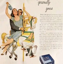 1947 Kotex Feminine Sanitary Napkins Advertisement Carousel Carnival DWPP18 picture