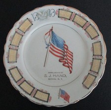 1919 Advertising Souvenir Calendar Peace End of WWI Plate Genoa New York picture