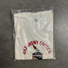 Deadstock Vintage 60s Boy Scouts T Shirt Mens L White Native American Indian  picture