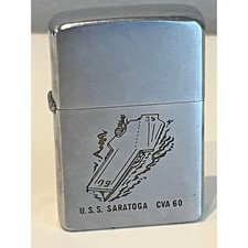 Vtg 1957 Zippo Lighter USS Saratoga CVA 60 International Naval Review Military picture