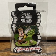 Disney Pin-Disney’s Soda Fountain & Studio Store - Mickey Playing Golf - LE 300 picture
