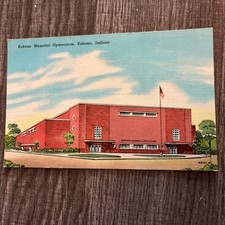 Kokomo Indiana Kokomo Memorial Gymnasium Vintage 1950’s Postcard Unposted picture