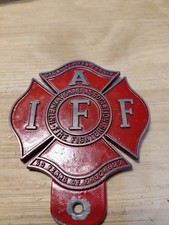 FIRE DEPT. License Plate TOPPER PLAQUE  3 3/4