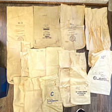 17 U.S. Mint Vintage Cloth Coin & Bank Deposit Bags Lot, Atlantic Natl, Truman picture
