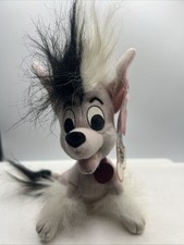 VTG Disney 102 Dalmatians Fluffy Cruella's Puppy Dog Stuffed Plush Applause T14 picture
