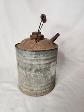 Vintage Galvanized One Gallon Kerosene Oil Can picture