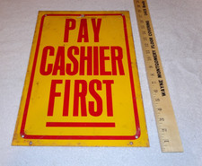 VINTAGE ANTIQUE ORIGINAL SCARCE SHELL GASOLINE PAY CASHIER FIRST 18