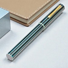 Taccia Ebonite Urushi Kaku Tate 14K Fountain Pen ASAGI Black & Green F Nib NEW picture