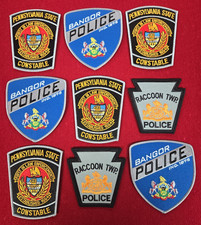 PENNSYLVANIA POLICE PATCH COLLECTOR SPECIAL #A Police Patch Lot 9 POLICE PATCHES picture