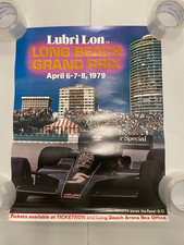 Original 1979 Lubri-Lon Long Beach Grand Prix Poster Mario Andretti Lotus F1 picture