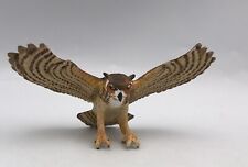 Safari Ltd GREAT HORNED OWL Wings Spread Landing Retired Animal Figure 2006 picture