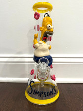 14” Premium Glass Water Hookah Homer Simpson Donuts 14mm picture