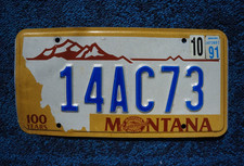 1991 Montana Centennial License Plate picture