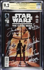 Star Wars: The Clone Wars #1 CGC 9.2 signed 6x by the Cast picture