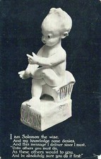 I Am Solomon The Wise Do To Others Golden Rule Vintage Undivided Back Post Card picture