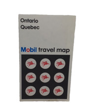 Vintage NOS Mobil Travel Map, Ontario Quebec Canada, Travel Road Map, 1975- picture