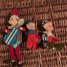 Vtg Christmas Knee Hugger Elf Lot Of 3  Elves On The Shelf Pixie picture