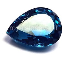 87.35 Ct Natural Blue Sapphire Pear Shape IGL Certified Loose Gemstone 5AOF picture
