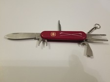 Vintage Red Wenger Golf Pro Swiss Army Knife Multi Use Divot Tool Bottle Opener picture