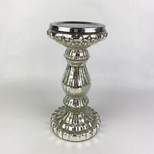 Antiqued Fluted Silver Mercury Glass 9