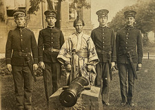 Vtg C1907 Japanese Official w/ Illinois Infantry Guard Real Photo Post Card RPPC picture
