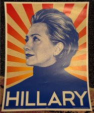 💥 2016 Hillary Clinton 24X31 Original Campaign Poster Tony Puryear Bryan Adams picture