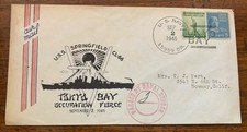 1945 USS Springfield CL-66 Tokyo Bay Occupation Force Cover Sept 2 Surrender Day picture