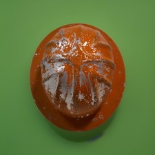 Vintage B.F. McDonald Co. Los Angeles Aluminum Hard Hat Orange picture
