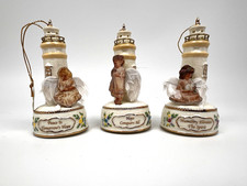 Bradford Editions Guiding Lights Lighthouse Angel Ornament Set of 9 2001 picture