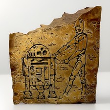 Star Wars R2D2 C3P0 Indiana Jones Hieroglyph Slab Easter Egg Prop Replica Stand picture
