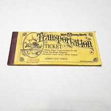 Vintage 70s Disney World Transportation Ticket Book Complete Child Rare 11 picture