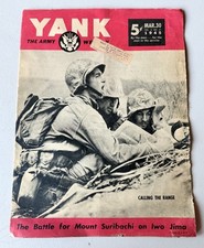 Yank March,30 1945 The Army Weekly Magazine Suribachi The Flag Goes Up picture