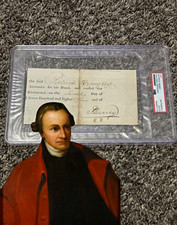 Patrick Henry Signed Document w/ PSA/DNA Authenticated Encapsulation picture