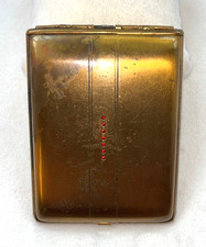 VINTAGE 1940'S - 50'S ELGIN AMERICAN? BRUSHED GOLD-TONE CIGARETTE CASE picture