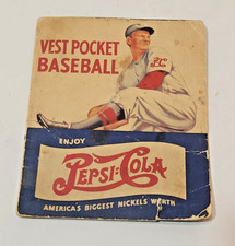 RARE Vintage 1941 Pepsi Cola Vest Pocket Baseball Book Spin Game Advertising picture