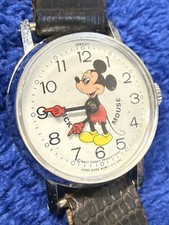 Vintage Bradley Mickey Mouse Watch – Swiss Made ~ Working~ Video picture