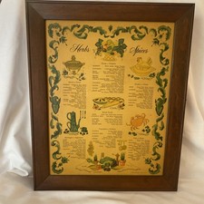 Vtg Three Mountaineers Herb & Spice Rack Cabinet Wall Storage Shelf 1970 w/jars picture
