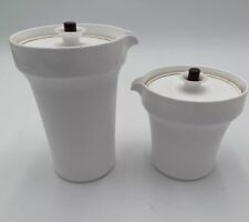 Tupperware Creamer and Sugar Set White 1209 1210 Coffee Tea New picture