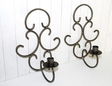 Vintage DALAGRUPPEN Wrought Iron Sconce Style Wall Mounted Candlestick Holder picture